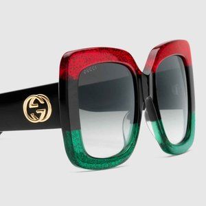 GUCCI GLITTER SUNGLASSES!! W/ CASE
